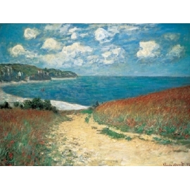 Posters Obraz, Reprodukce - Pšeničné pole, Pourville, Claude Monet, (80 x 60 cm)