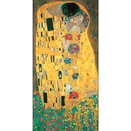 Posters Obraz, Reprodukce - Polibek (část), Gustav Klimt, (25 x 50 cm)