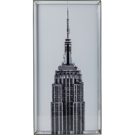 Obraz se zrcadlovým rámem Empire State Building 125×86 cm