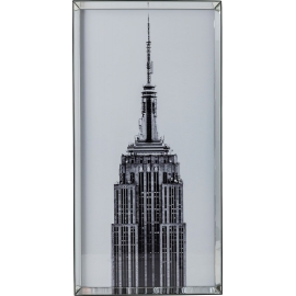 Obraz se zrcadlovým rámem Empire State Building 125×86 cm