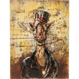 Obraz Iron Gentlemen Giraffe 100×75 cm