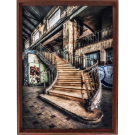 Obraz s rámem Old Staircase 80×60 cm