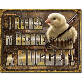 Posters Plechová cedule Chicken Nugget Refusal, (16 x 12,5 cm)