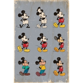 Posters Plakát, Obraz - MICKEY MOUSE - MYŠÁK MICKEY - evolution, (61 x 91,5 cm)