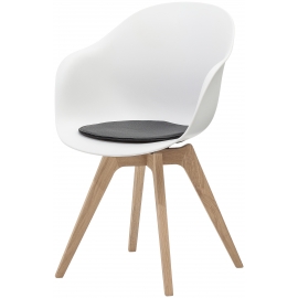 Adelaide bílá židle s čalouněným sedákem