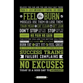 Posters Plakát, Obraz - Gym - Motivational, (61 x 91,5 cm)