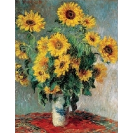 Posters Obraz, Reprodukce - Zátiší se slunečnicemi - Slunečnice, 1880-81, Claude Monet, (35 x...