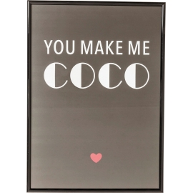 Obraz s rámem You Make Me Coco 42×30 cm