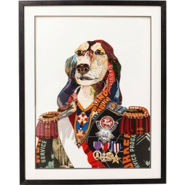 Obraz s rámem Art General Dog 90×72 cm