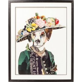 Obraz s rámem Art Lady Dog 90×72 cm