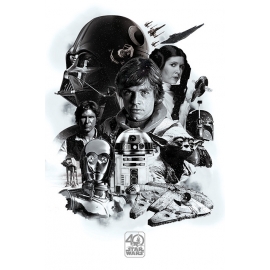 Posters Plakát, Obraz - Star Wars - Montage (40th Anniversary ), (61 x 91,5 cm)