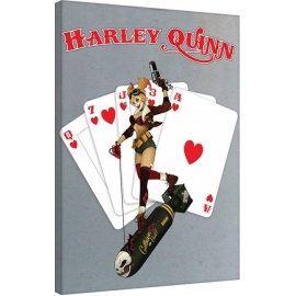 Posters Obraz na plátně DC Comics - Harley Quinn - Cards, (60 x 80 cm)