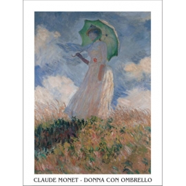 Posters Reprodukce Claude Monet - Žena se slunečníkem , (24 x 30 cm)