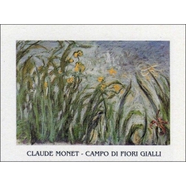 Posters Reprodukce Claude Monet - Žluté a rúžové kosatce , (30 x 24 cm)