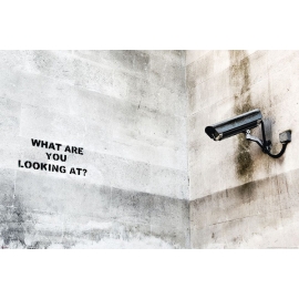 Posters Plakát, Obraz - Banksy street art - Graffiti Camera, (91,5 x 61 cm)