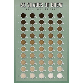 Posters Plakát, Obraz - 50 Shades of Brew - Which One Are You?, (61 x 91,5 cm)