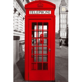 Posters Plakát, Obraz - Londýn - telephone box, (61 x 91,5 cm)