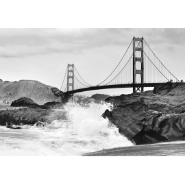 Posters Fototapeta Golden Gate Bridge – Rock