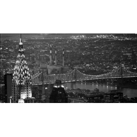 Posters Reprodukce MURAT TANER - New York - The Chrysler Building and Queensboro bridge , (100...