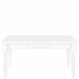 CAMPAGNE Stůl borovice 150x80 cm - bílá