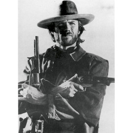 Posters Plakát, Obraz - Clint Eastwood (B&W), (61 x 91,5 cm)