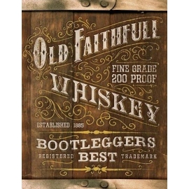 Posters Plechová cedule Old Faithful Whiskey, (31,5 x 40 cm)