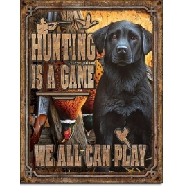 Posters Plechová cedule Hunting is a Game, (12,5 x 16 cm)