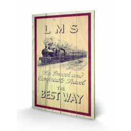 Posters Obraz na dřevě - Lokomotiva - LMS, (40 x 59 cm)