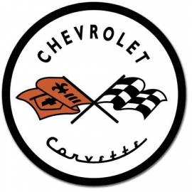 Posters Plechová cedule CORVETTE 1953 CHEVY - Chevrolet logo, (30 x 30 cm)