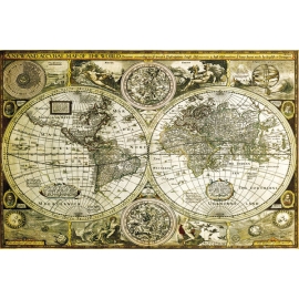 Posters Plakát, Obraz - Mapa světa - historická, (91,5 x 61 cm)