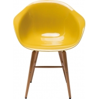 Židle s opěrkou Forum Wood Mustard