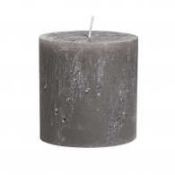 RUSTIC Svíčka 10 cm - tm. šedá