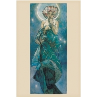 Posters Plakát, Obraz - Alfons Mucha - moon, (61 x 91,5 cm)