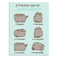 Posters Obraz na zeď - Pusheen - Practical Uses for Marshmallows