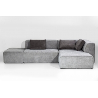 Sofa Infinity Chenille Ottomane Right Grey