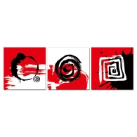 Posters Obraz na zeď - Moderní design - trilogie, (180 x 60 cm)