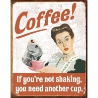 Posters Plechová cedule EPHEMERA - Coffee Shaking, (31,5 x 40 cm)