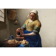Posters Skleněný Obraz The Milkmaid, Vermeer