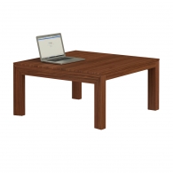 Brown konferenční stolek s dřevěnou deskou