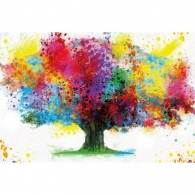 Posters Plakát, Obraz - Coloured Tree, (91,5 x 61 cm)