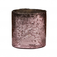 DELIGHT Skleněný votivní svícen 10 cm - růžová