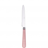BISTRO Nůž pruhy - červená/bílá