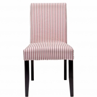 COPPERFIELD Povlak na židli úzké pruhy - červená/bílá