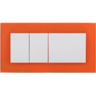 Decente vypínače v cihlově oranžovém rámečku