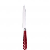 BISTRO Nůž puntík - červená/bílá