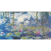 Posters Reprodukce Claude Monet - Lekníny, 1916-1919 (část) , (35 x 100 cm)