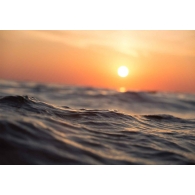 Posters Skleněný Obraz Sunset Surf