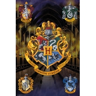 Posters Plakát, Obraz - Harry Potter - Crests, (61 x 91,5 cm)
