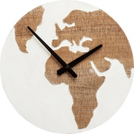 Nástěnné hodiny Antique Continent O36 cm - bílé