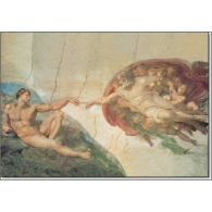 Posters Reprodukce Michelangelo Buonarroti - Zrození Adama , (30 x 24 cm)